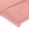 Cabecero Cama | Panel De Cabecera Con Orejas De Terciopelo Rosa 183x16x118/128 Cm Cfw683436