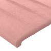 Cabecero Cama | Panel De Cabecera Con Orejas De Terciopelo Rosa 183x16x118/128 Cm Cfw539565