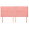 Cabecero Cama | Panel De Cabecera Con Orejas De Terciopelo Rosa 183x16x118/128 Cm Cfw706886