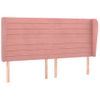 Cabecero Cama | Panel De Cabecera Con Orejas De Terciopelo Rosa 183x23x118/128 Cm Cfw398967