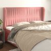 Cabecero Cama | Panel De Cabecera Con Orejas De Terciopelo Rosa 183x23x118/128 Cm Cfw997768