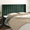 Cabecero Cama | Panel De Cabecera Con Orejas De Terciopelo Verde Oscuro 183x16x118/128cm Cfw178074