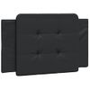 Cabecero De Cama | Panel De Cabecera | Decoración De Pared Acolchado Cuero Sintético Negro 80 Cm Cfw685313