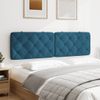 Cabecero De Cama | Panel De Cabecera | Decoración De Pared Acolchado Terciopelo Azul 180 Cm Cfw108535