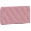 Cabecero De Cama | Panel De Cabecera | Decoración De Pared Acolchado Terciopelo Rosa 100 Cm Cfw995521