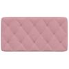 Cabecero De Cama | Panel De Cabecera | Decoración De Pared Acolchado Terciopelo Rosa 100 Cm Cfw995521