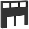 Cabecero De Cama | Panel De Cabecera Con Led Negro 120x17x102 Cm Cfw476637