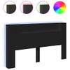 Cabecero De Cama | Panel De Cabecera Con Led Negro 180x16,5x103,5 Cm Cfw593197