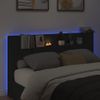 Cabecero De Cama | Panel De Cabecera Con Led Negro 180x16,5x103,5 Cm Cfw593197