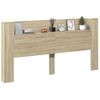 Cabecero De Cama | Panel De Cabecera Con Led Roble Sonoma 200x16,5x103,5 Cm Cfw221787