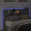 Cabecero De Cama | Panel De Cabecera Con Luz Led Gris Sonoma 160x16,5x103,5 Cm Cfw104886