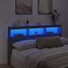 Cabecero De Cama | Panel De Cabecera Con Luz Led Gris Sonoma 180x17x102 Cm Cfw852411