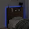 Cabecero De Cama | Panel De Cabecera Con Luz Led Marrón Roble 100x16,5x103,5 Cm Cfw384406