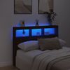 Cabecero De Cama | Panel De Cabecera Con Luz Led Marrón Roble 140x17x102 Cm Cfw945350