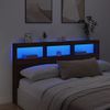 Cabecero De Cama | Panel De Cabecera Con Luz Led Marrón Roble 180x17x102 Cm Cfw300984