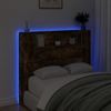 Cabecero De Cama | Panel De Cabecera Con Luz Led Roble Ahumado 120x16,5x103,5 Cm Cfw229209