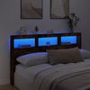 Cabecero De Cama | Panel De Cabecera Con Luz Led Roble Ahumado 180x17x102 Cm Cfw721500