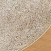 Alfombra De Dormitorio | Felpudo | Alfombra Pelo Largo Aspecto Brillante Istan Beige Ø 80 Cm Cfw731149