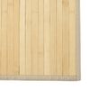 Alfombra De Salón | Alfombra Rectangular Bambú Color Natural Claro 100x400 Cm Cfw731435