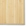 Alfombra De Salón | Alfombra Rectangular Bambú Color Natural Claro 60x500 Cm Cfw731445