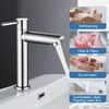 Grifo De Agua Fría Cromado Con Conexión Flexible, Grifo Mezclador Para Lavabo De Baño Con Caño De 93,4 Mm De Altura Para Wc, Baño