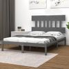 Estructura De Cama De Madera Maciza Gris 120x200 Cm