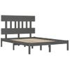 Estructura De Cama De Madera Maciza Gris 120x200 Cm