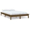 Estructura De Cama Madera Maciza Pino Marrón Miel 120x200 Cm