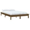 Estructura De Cama Madera Maciza Pino Marrón Miel 120x200 Cm