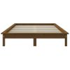 Estructura De Cama Madera Maciza Pino Marrón Miel 120x200 Cm