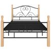 Estructura De Cama De Metal Negra 90x200 Cm