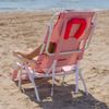 Silla Playa Plegable Reclinable 5 Posiciones Tumbona Roja