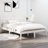 Estructura De Cama De Madera Maciza Blanca 140x190 Cm