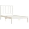 Estructura De Cama Madera Maciza De Pino Blanca 100x200 Cm