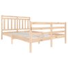 Estructura De Cama Madera Maciza 140x200 Cm