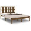 Estructura De Cama Madera Maciza De Pino Marrón Miel 120x200 Cm