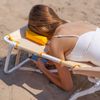 Silla Playa Plegable Reclinable 5 Posiciones Tumbona Amarilla