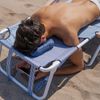 Silla Playa Plegable Reclinable 5 Posiciones Tumbona Azul