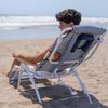 Silla Playa Plegable Reclinable 5 Posiciones Tumbona Azul