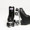 Patines 4 Ruedas Pvc Uretano Negros Flamingueo (talla 35 A 43)