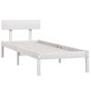 Estructura De Cama Madera Maciza De Pino Blanco 90x190 Cm