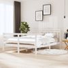 Estructura De Cama De Madera Maciza Blanca 140x190 Cm