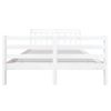 Estructura De Cama De Madera Maciza Blanca 140x190 Cm