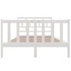 Estructura De Cama De Madera Maciza De Pino Blanco 140x190 Cm