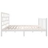 Estructura De Cama De Madera Maciza De Pino Blanco 140x190 Cm