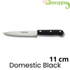 Cuchillo Multiusos Domestic Black, Para Fruta, Verdura, Acero Inoxidable, Hoja 11 Cm, Ergonómico, Fabricado En España, Keroppa