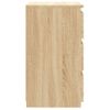 Mesita De Noche Madera Contrachapada Roble Sonoma 40x35x62,5cm