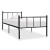 Estructura De Cama De Metal Negro 90x200 Cm