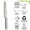 Cuchillo Verdulero Domestic White, Acero Inoxidable, Uso Doméstico, Hoja 17 Cm, Mango Ergonómico, Fabricado En España, Keroppa