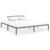 Estructura De Cama De Metal Gris 200x200 Cm